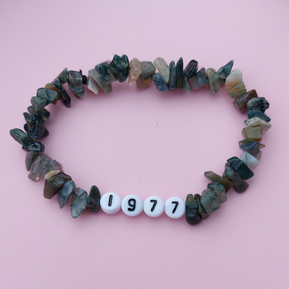 1977 Moss Agate Handmade Bracelet